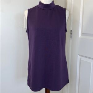 GAIAM Sleeveless Mock Neck Tank Top in Plum